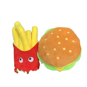 30cm French Fries Burger Plush Dog Toys Funny Interacative Chew Bite Puppies Toy Pets Supplies Plush Toys Kids Dolls Boy Girl