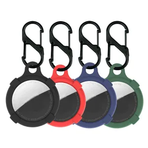 4Pcs AirTags silicone protective cover with hook - Multi-color