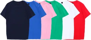 6 Pack Men's Cotton T-Shirts Crew Neck Short Sleeve Casual Basic Tee Shirt Athletic Running Gym Workout Tops