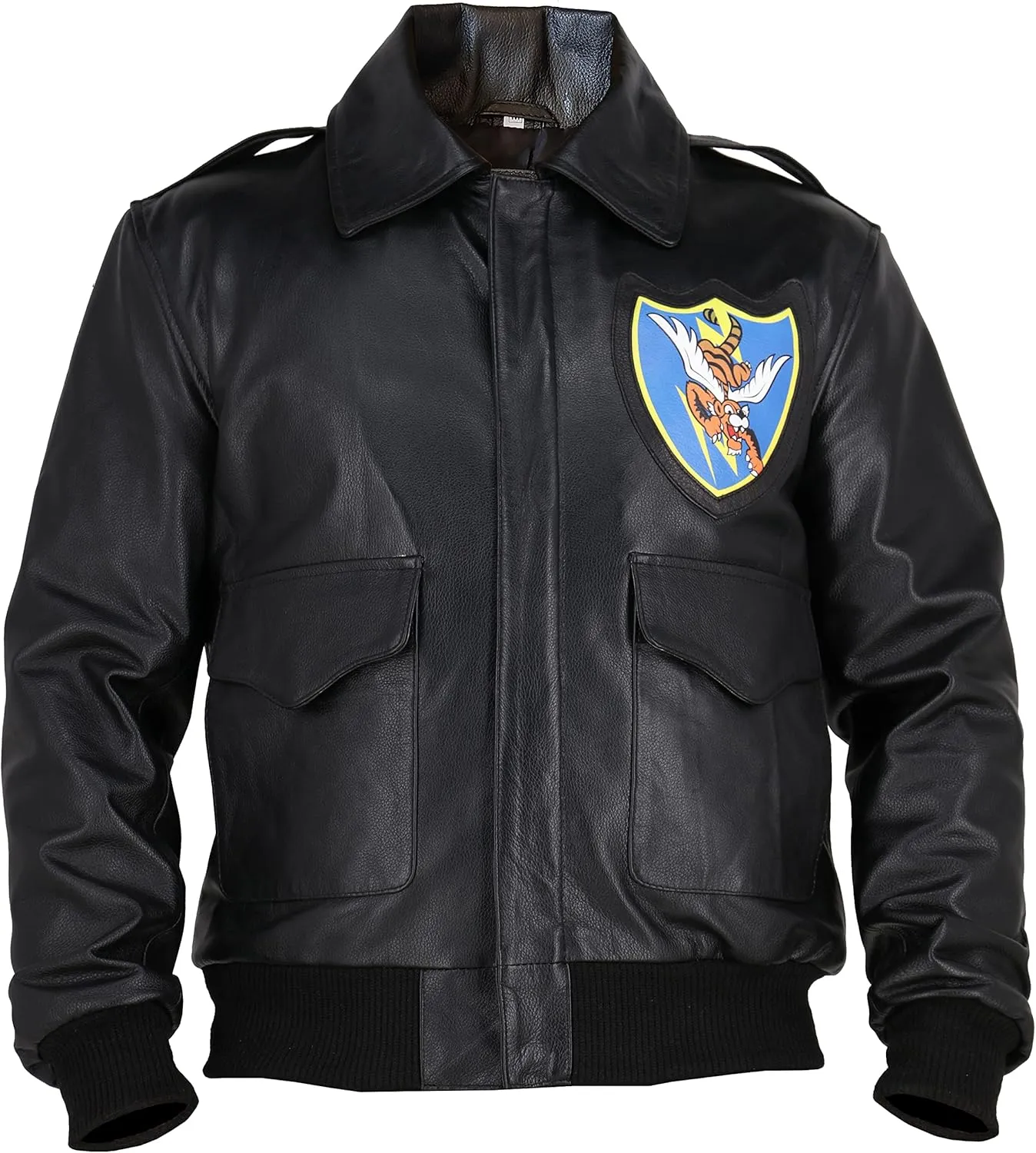 A2 Aviator Brown WWII Flying Tiger Jacket - Pilot Jackets for Men - Bomber Leather Jacket Men