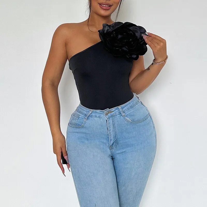 Alia 3D Flower Applique Bodysuit