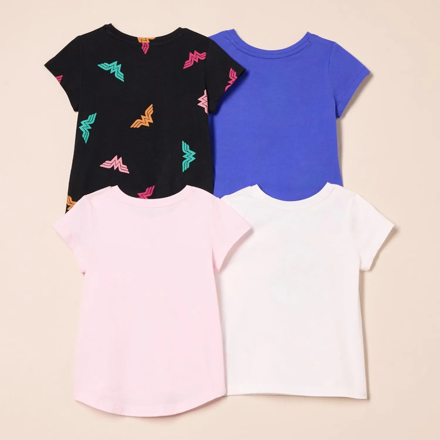 Amazon Essentials Girls and Toddlers' Short-Sleeve T-Shirts, Multipacks