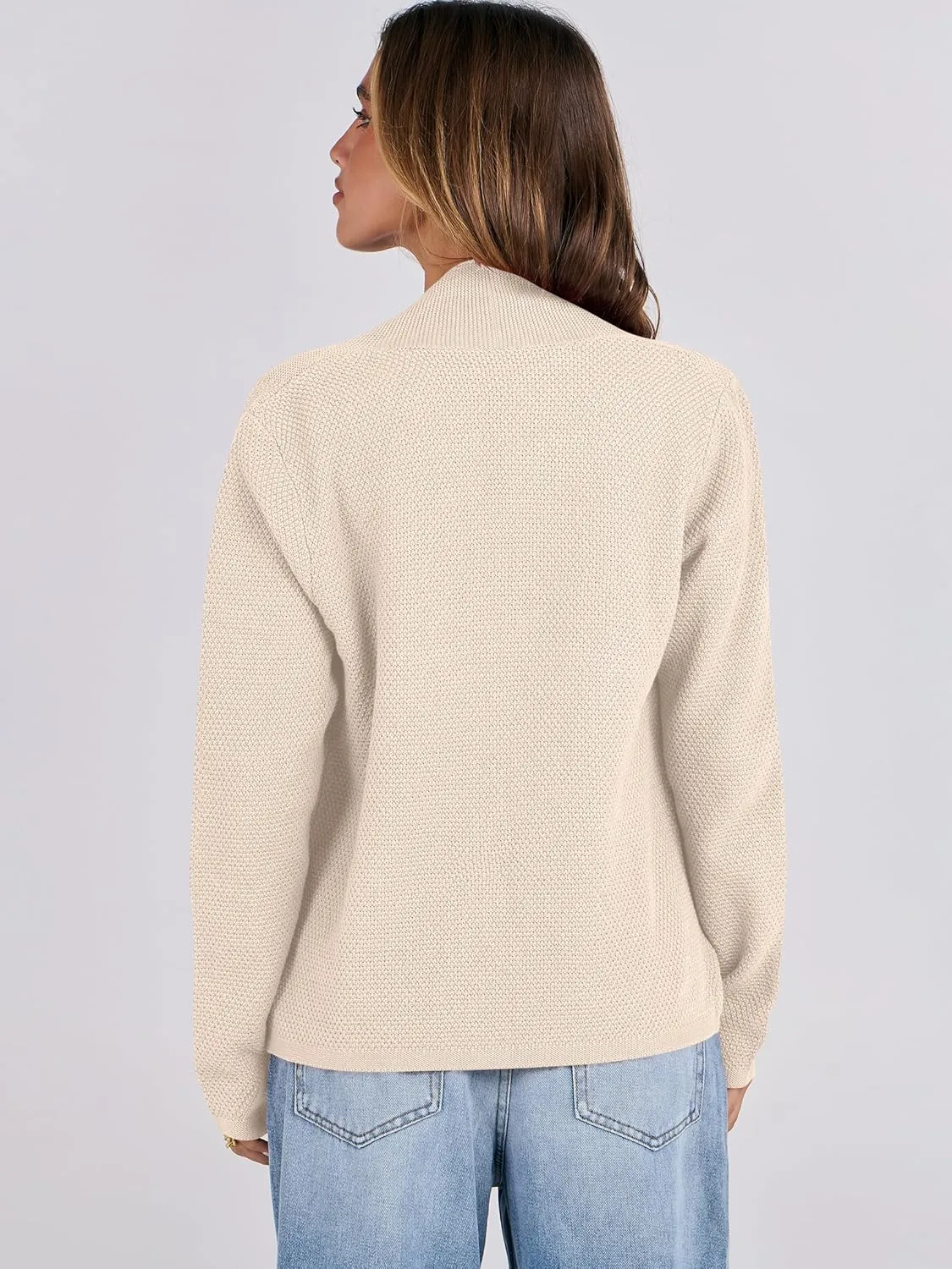 ANRABESS Womens Cardigan Sweater 2025 Casual Waffle Knit Long Sleeve Button Down Fall Fashion Jackets Outwear