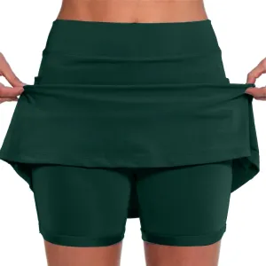 Athletic Skirt with Shorts for Women Golf High Waisted Tennis Skirt Tummy Control Plus Size Skort with Pockets