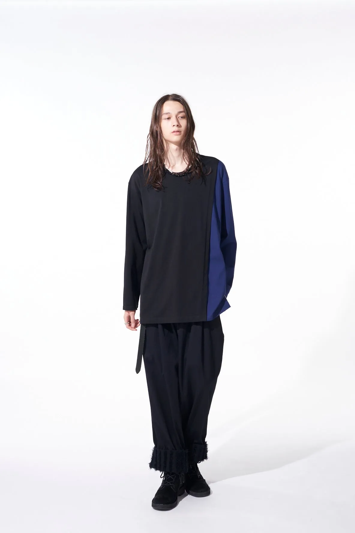 BICOLOR LAYERED LONG-SLEEVE T-SHIRT