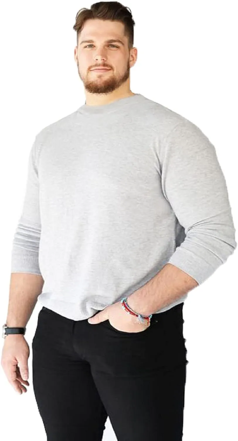 BILLIONHATS Mens Long Sleeve Colorful T-Shirts, 100% Cotton - Crew Neck Bulk Tees for Men, Wholesale Sleeved Tshirt Packs