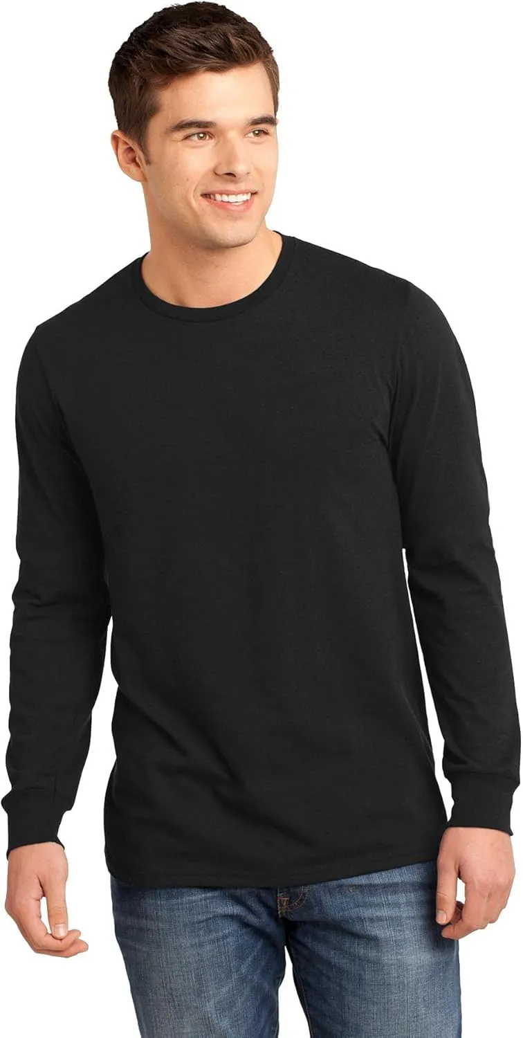 BILLIONHATS Mens Long Sleeve Colorful T-Shirts, 100% Cotton - Crew Neck Bulk Tees for Men, Wholesale Sleeved Tshirt Packs