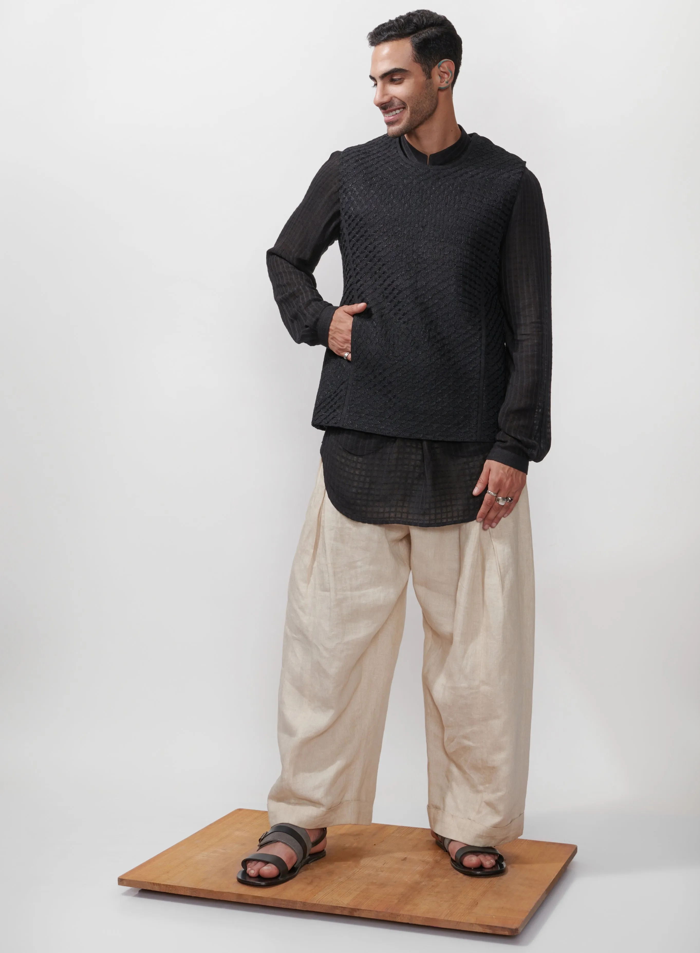 Black Matsya Armour Bandi Set