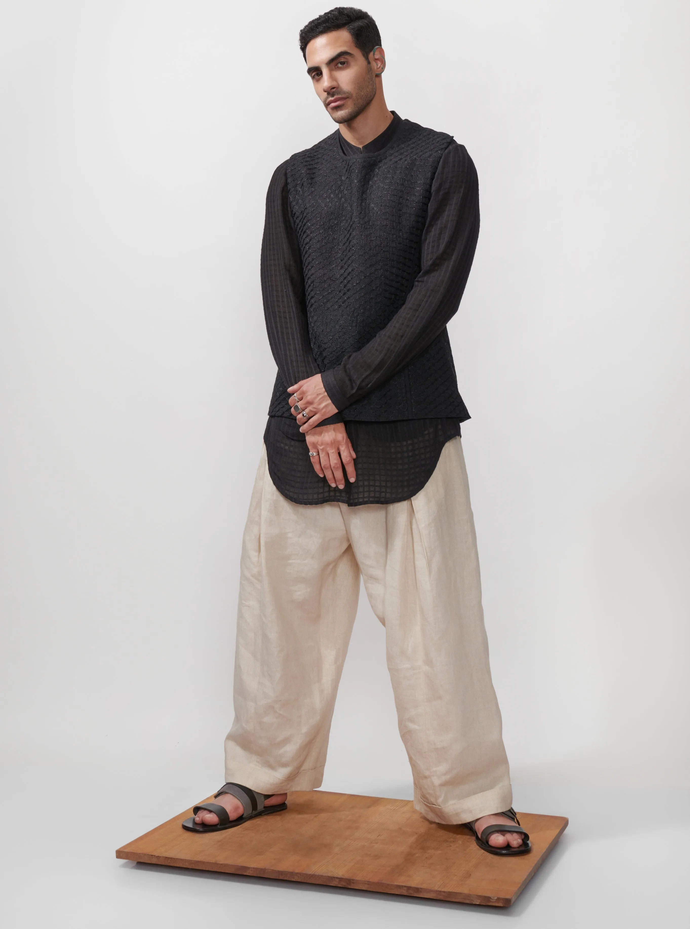 Black Matsya Armour Bandi Set