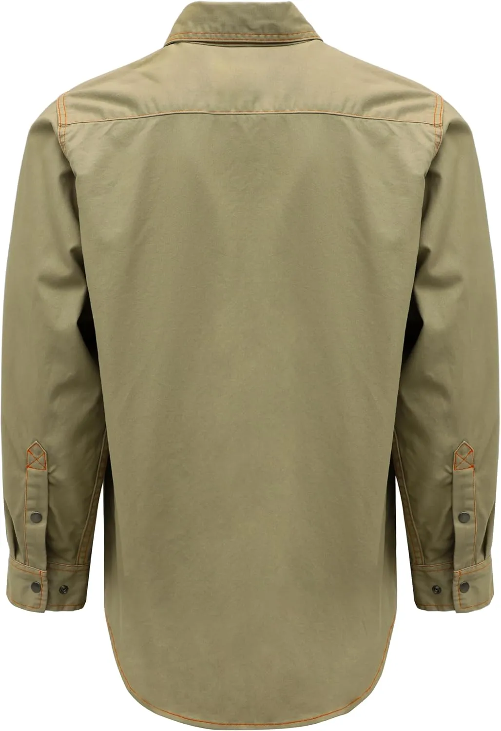 BOCOMAL FR Shirts for Men Snaps Down 7.5oz Water Repellent Fire Resistant Welding Jackets-NFPA2112 CAT2