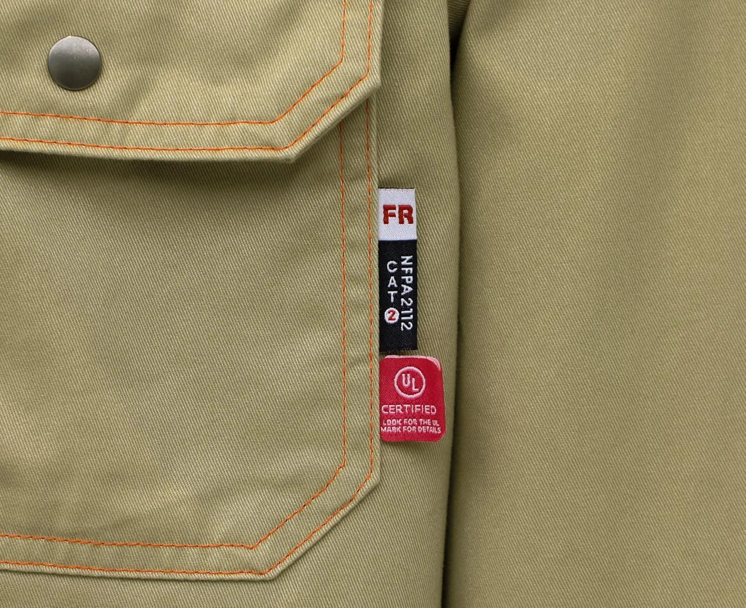 BOCOMAL FR Shirts for Men Snaps Down 7.5oz Water Repellent Fire Resistant Welding Jackets-NFPA2112 CAT2