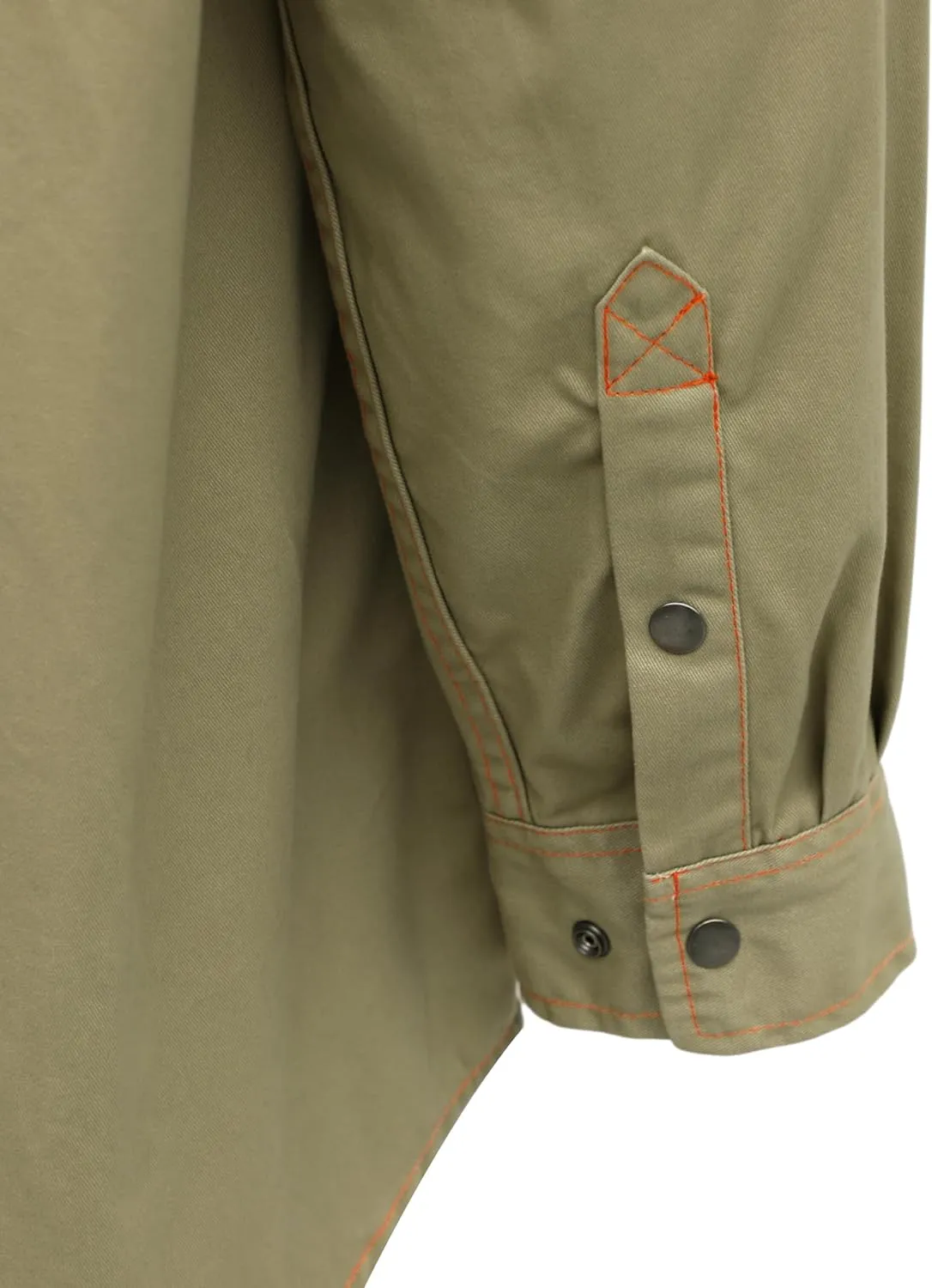 BOCOMAL FR Shirts for Men Snaps Down 7.5oz Water Repellent Fire Resistant Welding Jackets-NFPA2112 CAT2