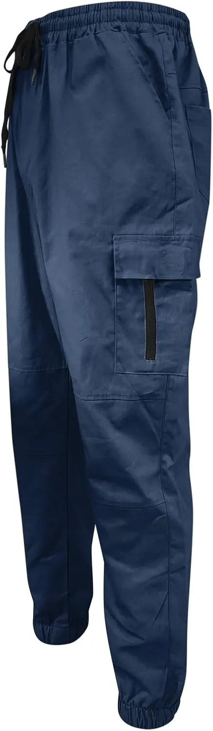 Cargo Sweatpants for Men Big and Tall with Pockets Men's Joggers Sweatpants Low Crotch Sweats Slim Fit Trousers Harem