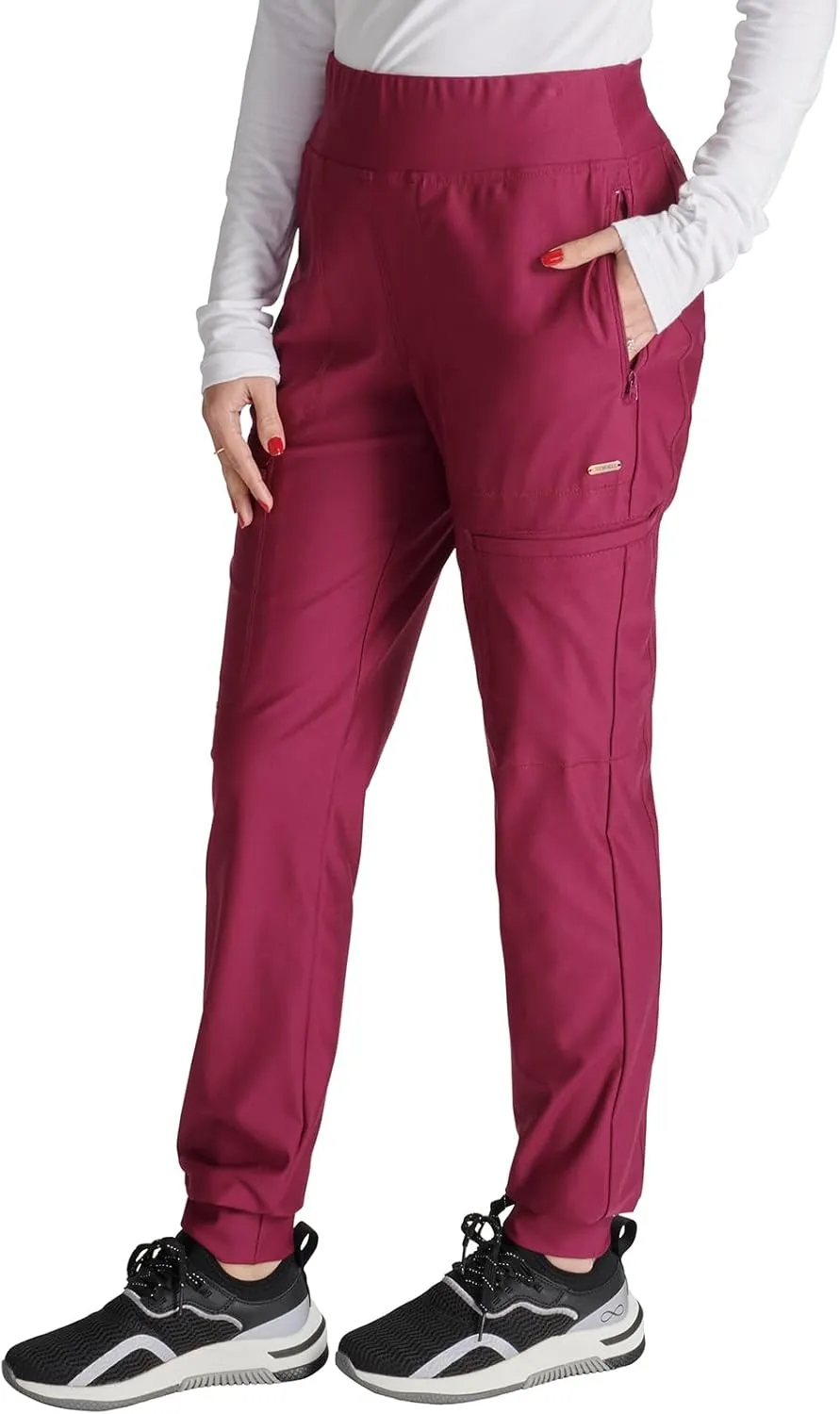 Cherokee Scrubs for Women Pant with Mid Rise Tapered Leg Drawstring Moisture Wicking Easy Care & 360 Stretch Fabric - CK092