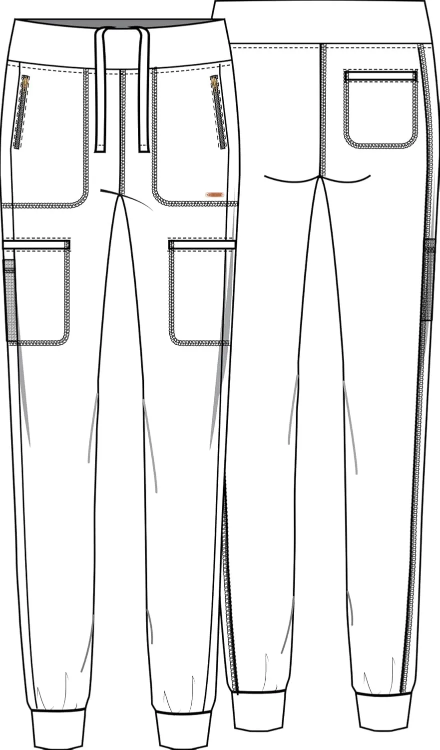 Cherokee Scrubs for Women Pant with Mid Rise Tapered Leg Drawstring Moisture Wicking Easy Care & 360 Stretch Fabric - CK092