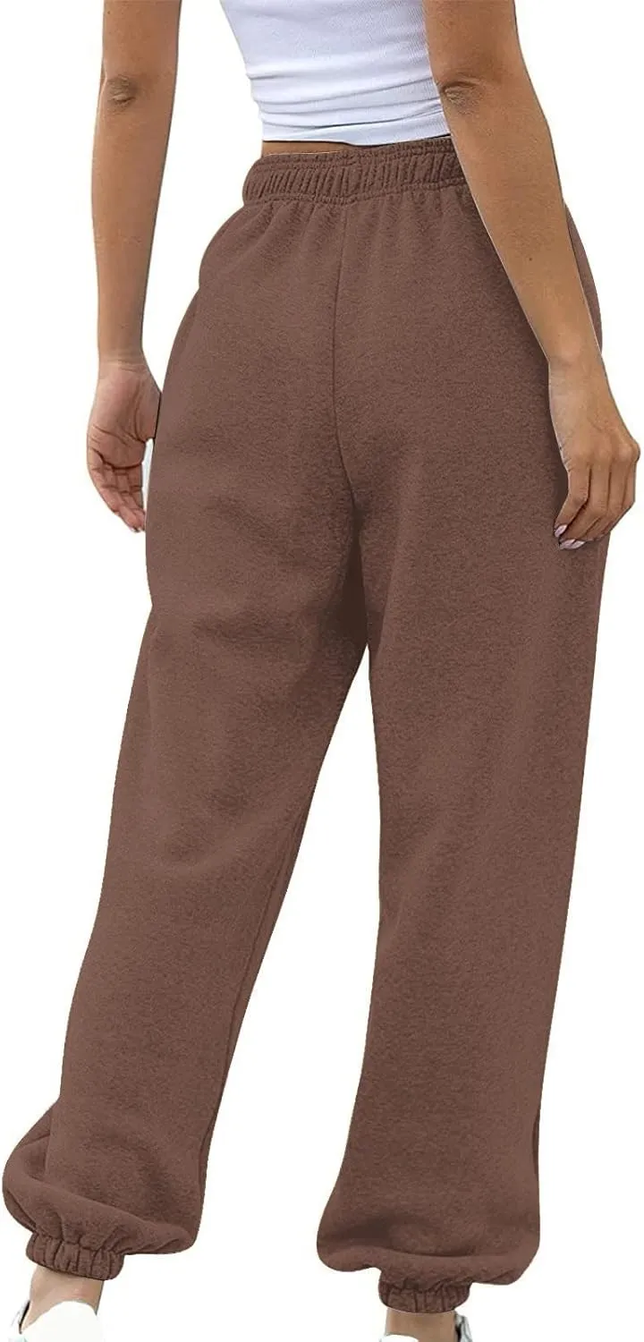 Cinch Bottom Sweatpants for Women Baggy Athletic Lounge Pants with Pockets Casual Workout Active Bottoms Joggers Trousers