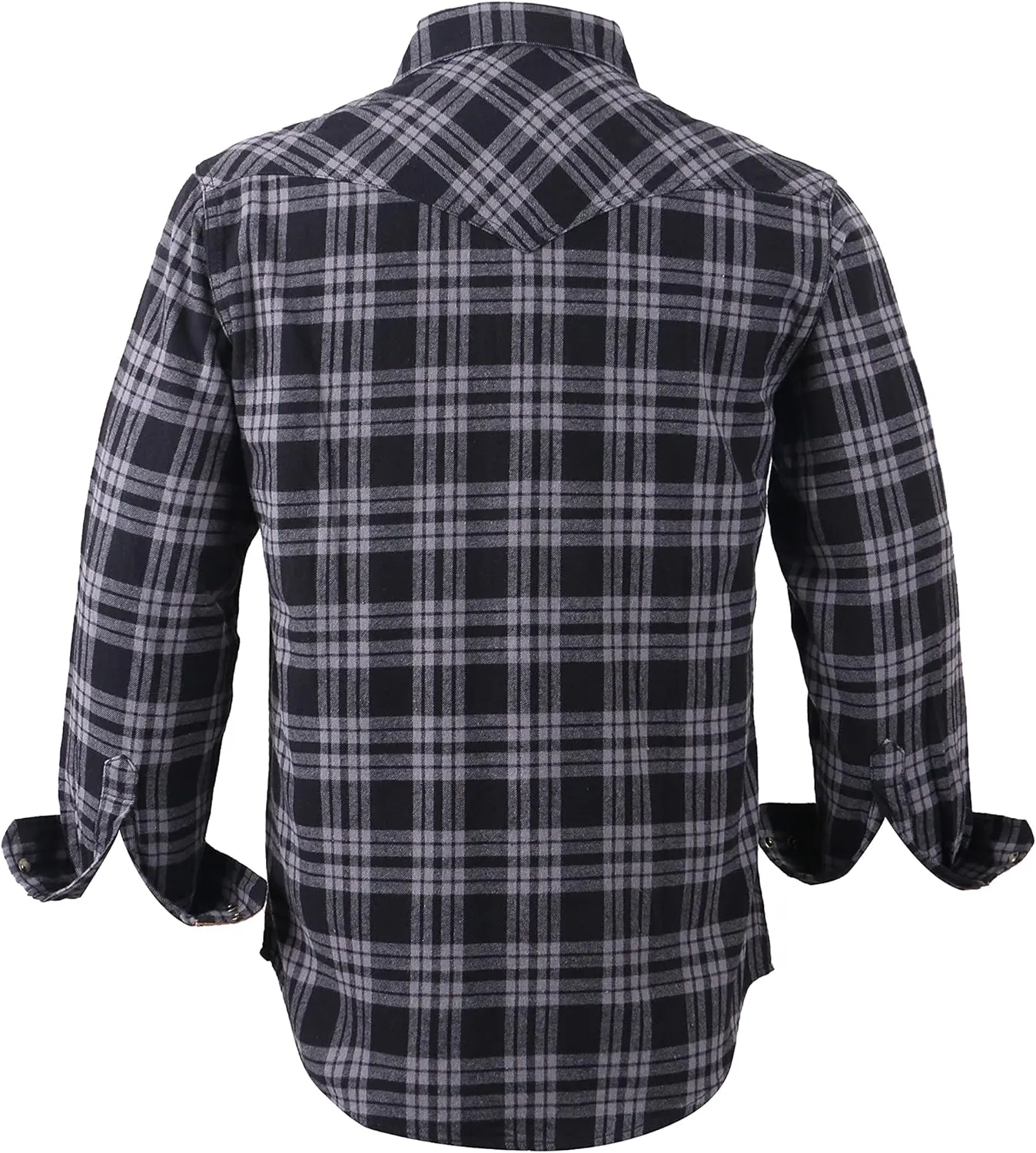 COEVALS CLUB Men's Flannel Shirts Long Sleeve Western Snap Casual Plaid Work Shirts