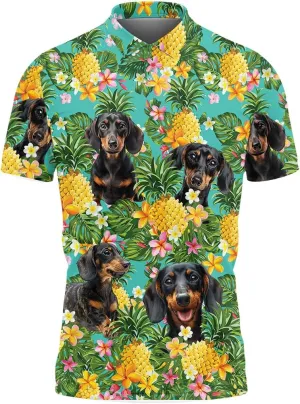 Dachshund Polo Golf Shirts for Men Women - Dog Lover Mens Polo Shirts Short Sleeve Mens Polo Shirts Dry Fit Serie 72