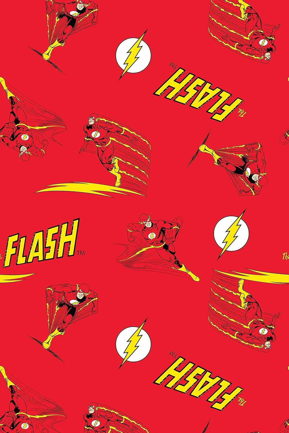 DC Comics Men's Classic The Flash Comic Allover Print Loungewear Pajama Pants
