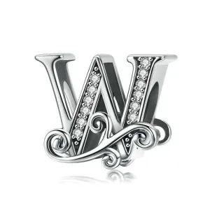 Diy Bracelet Beaded Accessories With Zircon Beads 26 Letters Style - W