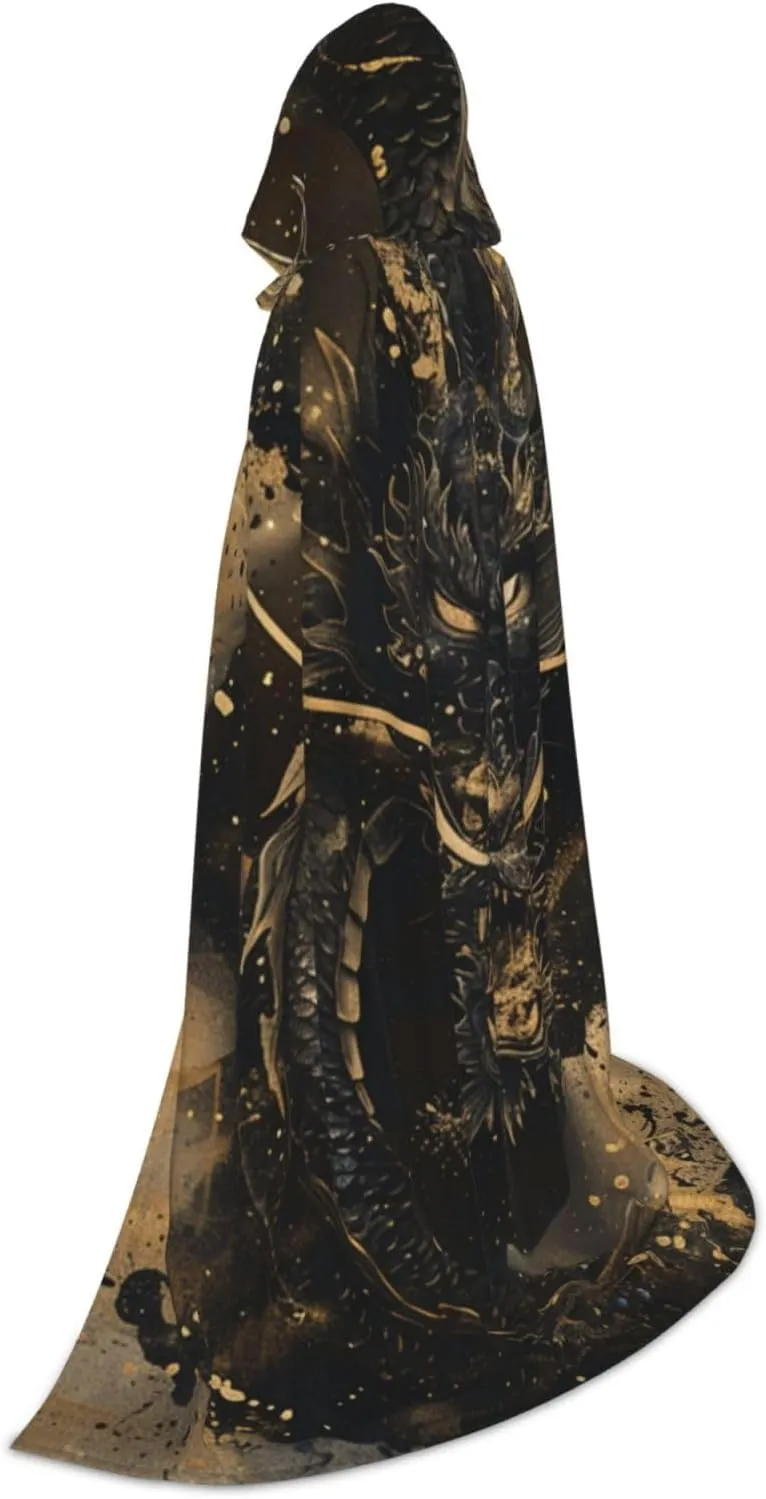 Dragon Halloween Cape For Teenagers, Hooded Cloak Long Cape Costume Cloak For Party Or Cosplay