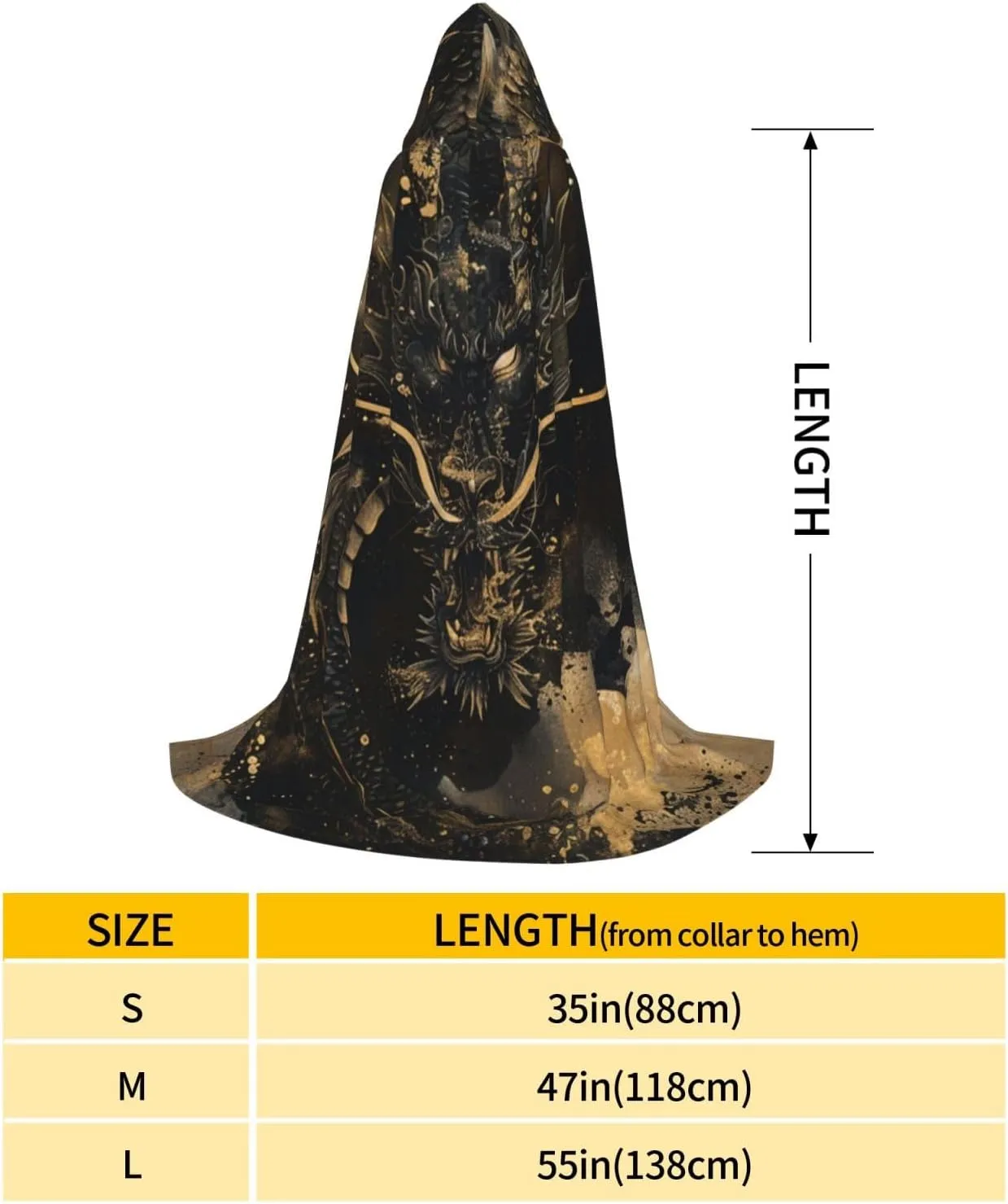 Dragon Halloween Cape For Teenagers, Hooded Cloak Long Cape Costume Cloak For Party Or Cosplay
