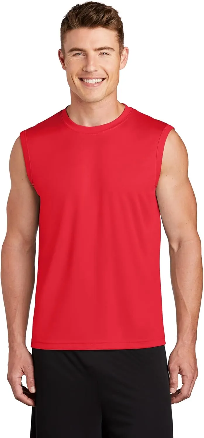 DRIEQUIP Mens Sleeveless Moisture Wicking Muscle T-Shirts. XS-4XL