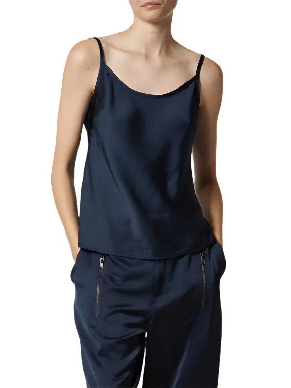 Elliot Charmeuse Cami in Navy