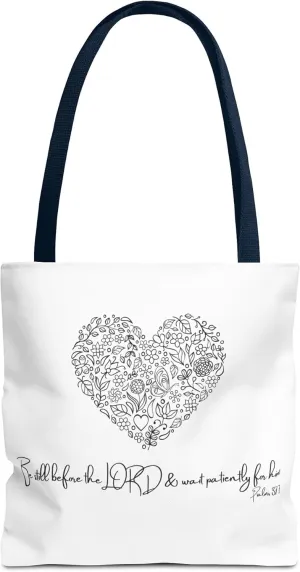 Floral Heart Tote Bag, Scripture Quote Canvas Tote, Reusable Shopping Bag, Eco-Friendly Carryall, Shoulder Bag for Women