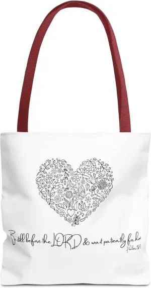 Floral Heart Tote Bag, Scripture Quote Canvas Tote, Reusable Shopping Bag, Eco-Friendly Carryall, Shoulder Bag for Women