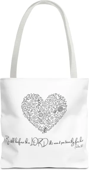 Floral Heart Tote Bag, Scripture Quote Canvas Tote, Reusable Shopping Bag, Eco-Friendly Carryall, Shoulder Bag for Women