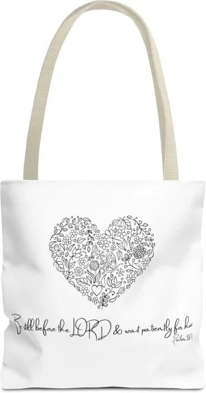 Floral Heart Tote Bag, Scripture Quote Canvas Tote, Reusable Shopping Bag, Eco-Friendly Carryall, Shoulder Bag for Women