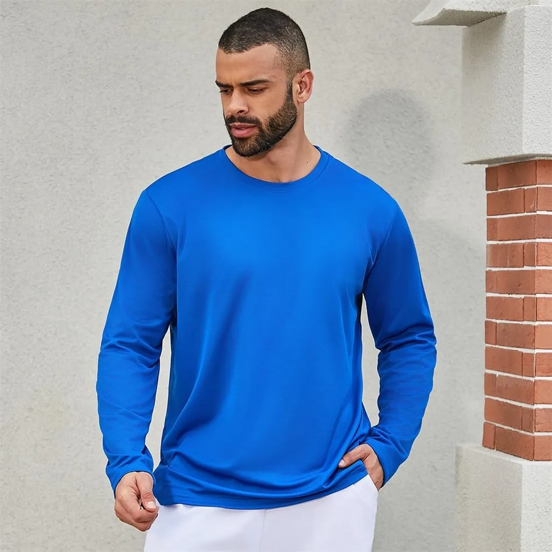 Gary Com Men Long Sleeve T-Shirts Pack Quick Dry Athletic Running Activewear Workout Tee UPF 50  Sun Protection Shirt for Men