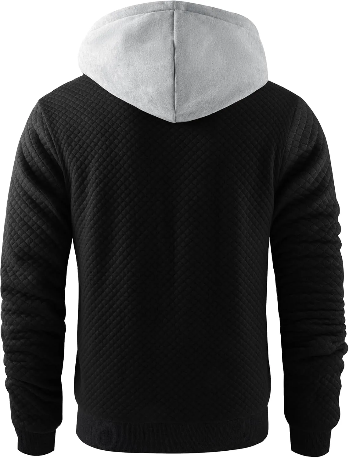GEEK LIGHTING Mens Fleece Lined Hoodies Zip Up Waffle Knit Thicken Hooded Sweatshirts Winter Jackets