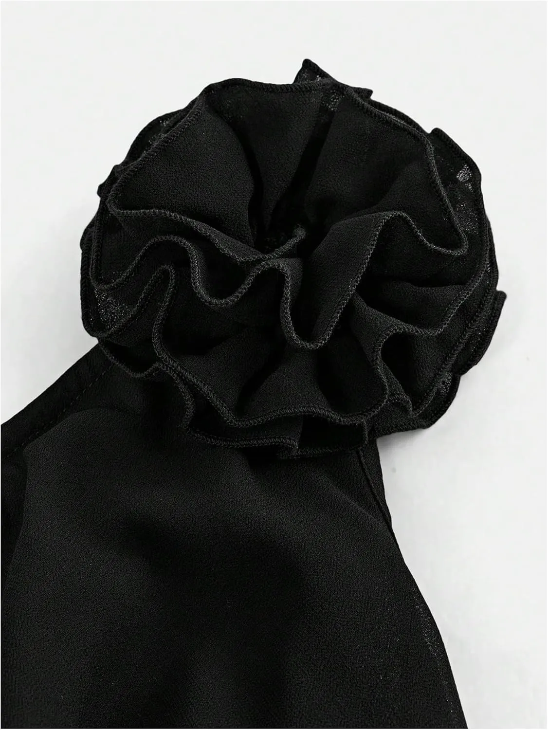 Girl's 3D Floral Summer Dress One Shoulder Ruched Bodycon Dress Elegant Tiered Layer Ruffle Dress
