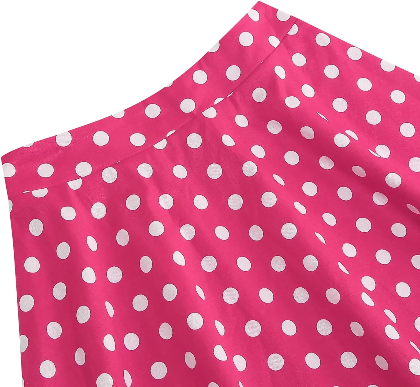 Girls Vintage Polka Dot Skirt 50s Flare A-Line Pleated 50's Full Circle Skirt 1950s Smock Waist Rockabilly Swing Party Skirts