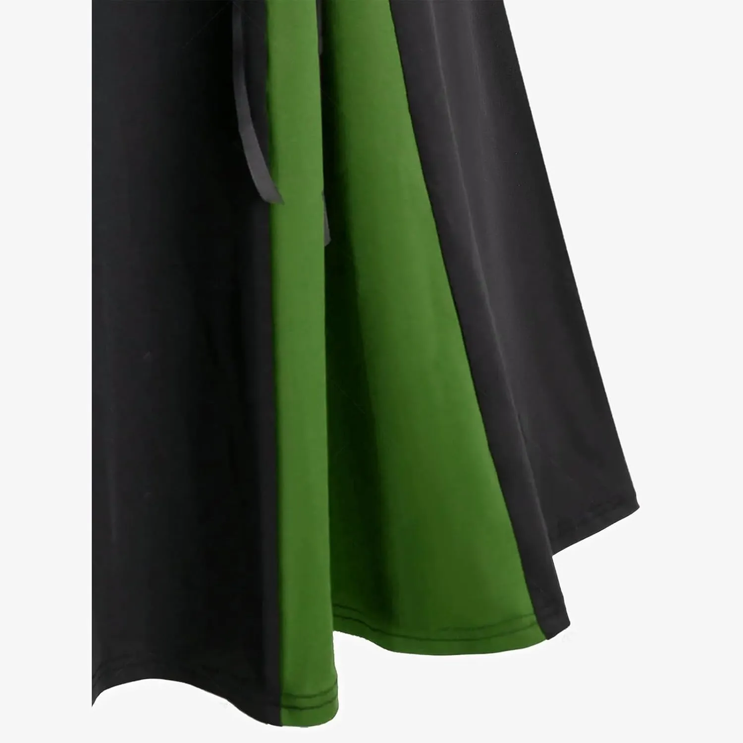 Goth Skirts for Womens Trendy Pleated Steampunk High Waist Patchwork Midi Gothic Skirt Halloween Costumes