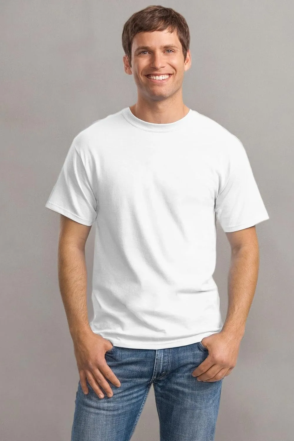 Hanes Men's 6-Pack Plus 2 Free Crew T-Shirts