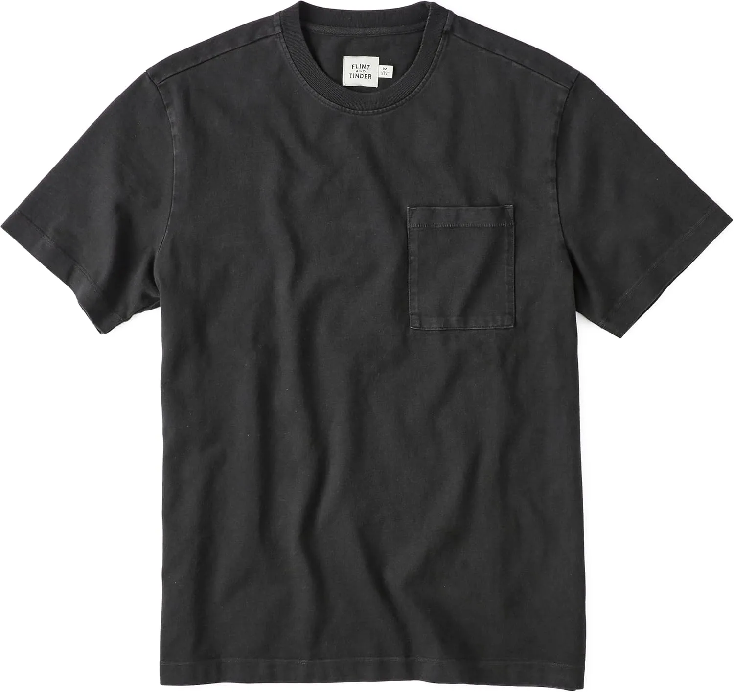 Huckberry American Heavyweight Pocket T-Shirt, Black, XS