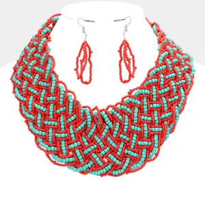 iLLASPARKZ Braided Seed Beaded Necklace