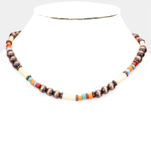 iLLASPARKZ Burnished Metal Ball Beaded Necklace