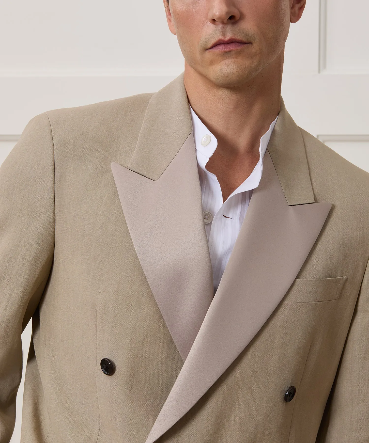 Italian Relaxed Sueded Linen Tuxedo