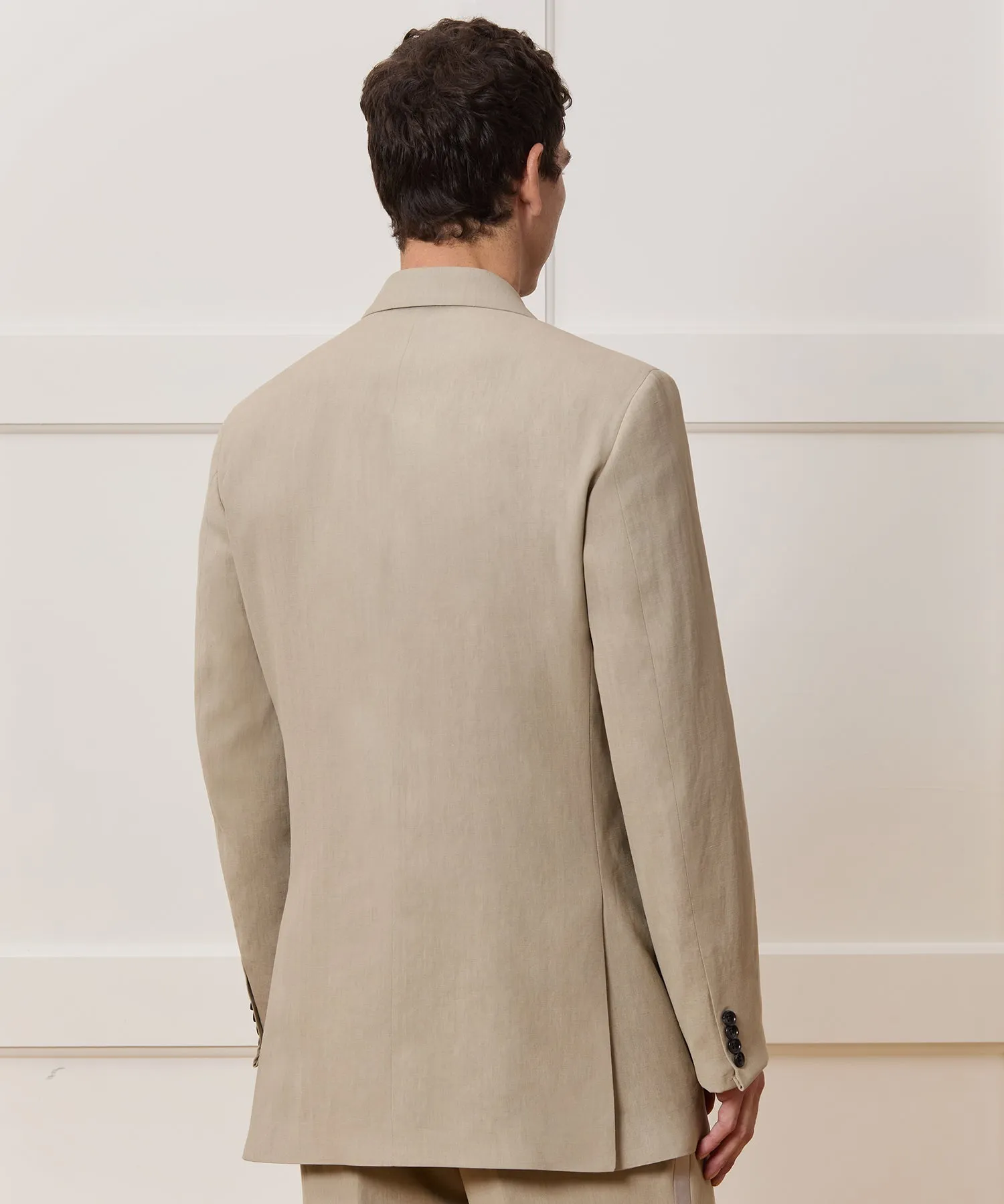 Italian Relaxed Sueded Linen Tuxedo