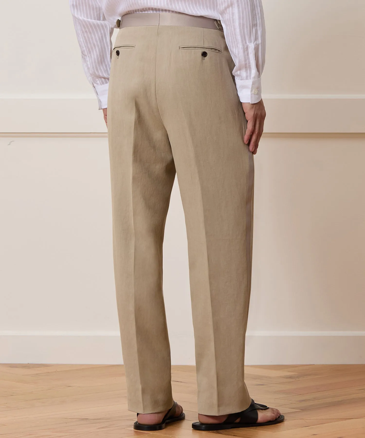 Italian Relaxed Sueded Linen Tuxedo