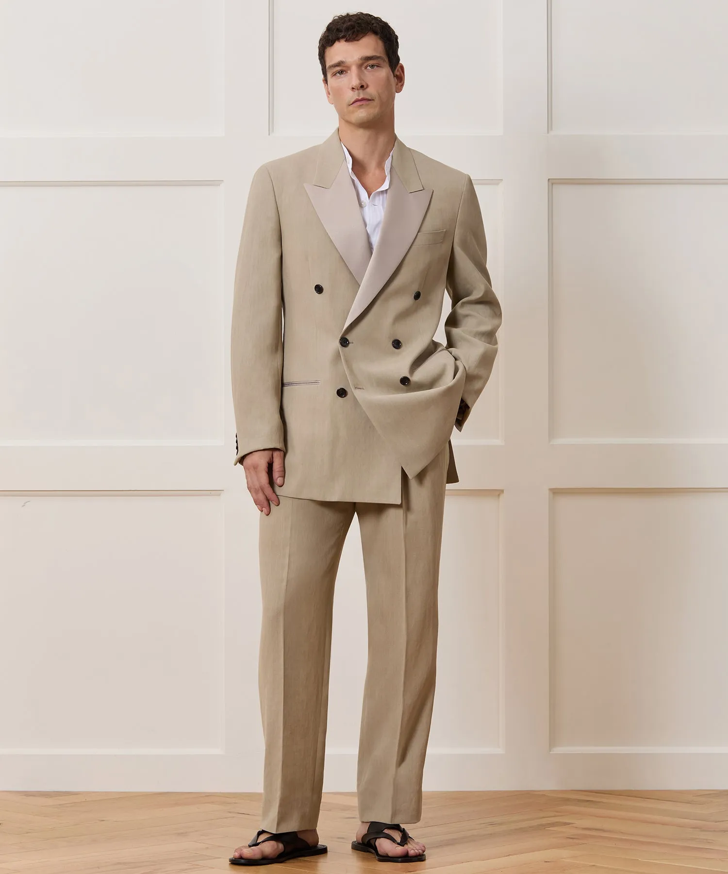 Italian Relaxed Sueded Linen Tuxedo