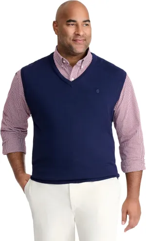 IZOD Men's Big and Tall Premium Essentials V-Neck Sweater Vest