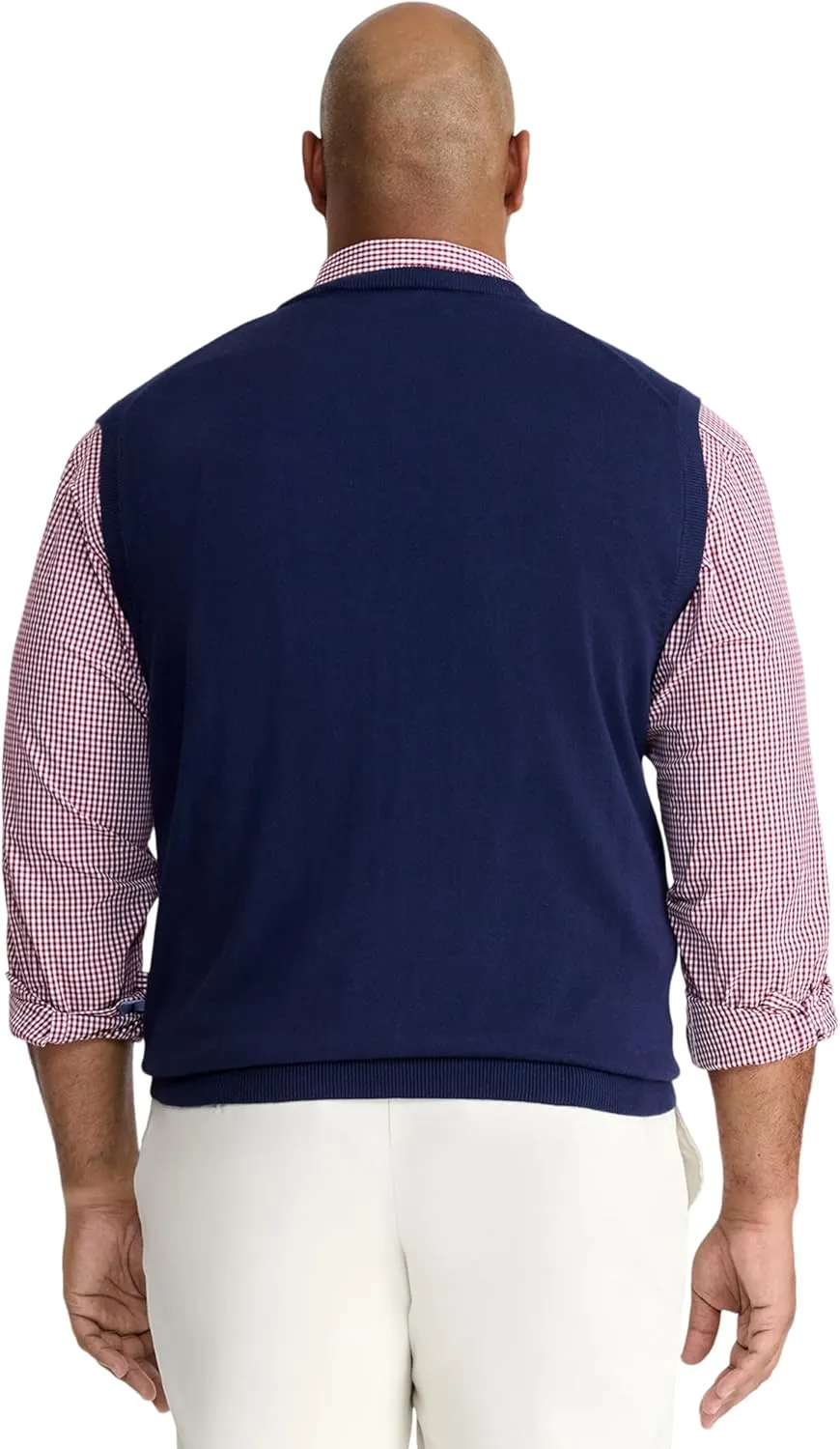 IZOD Men's Big and Tall Premium Essentials V-Neck Sweater Vest