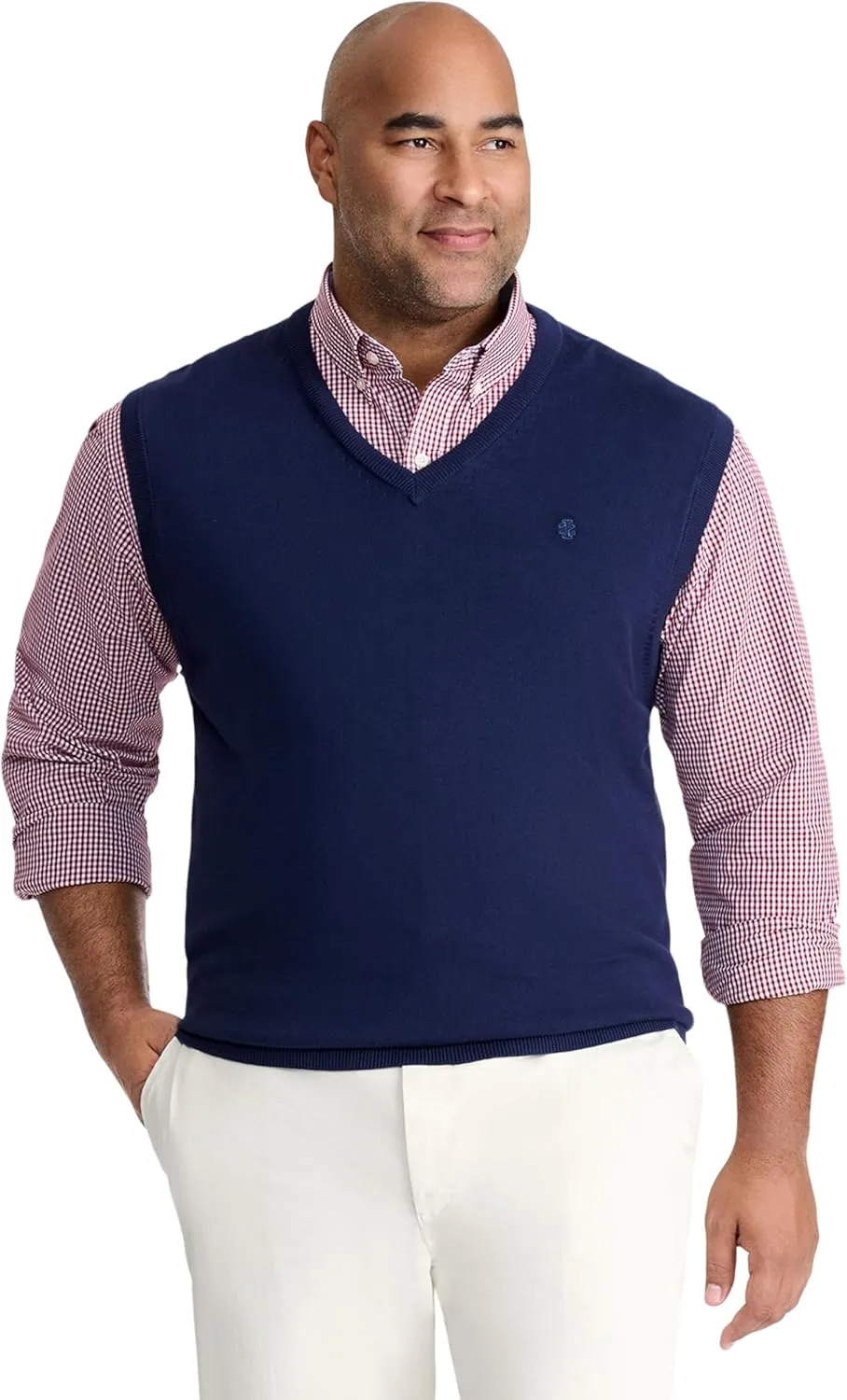 IZOD Men's Big and Tall Premium Essentials V-Neck Sweater Vest