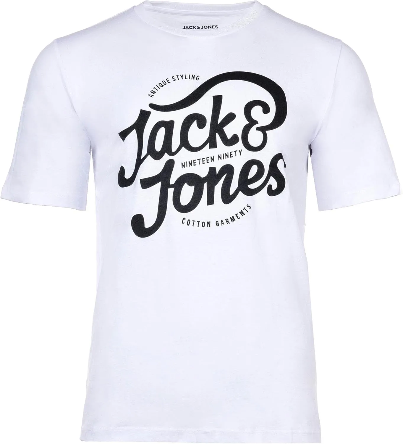 JACK & JONES Set of 5 Men's Cotton T-Shirts in Various Styles, Prints and Colours