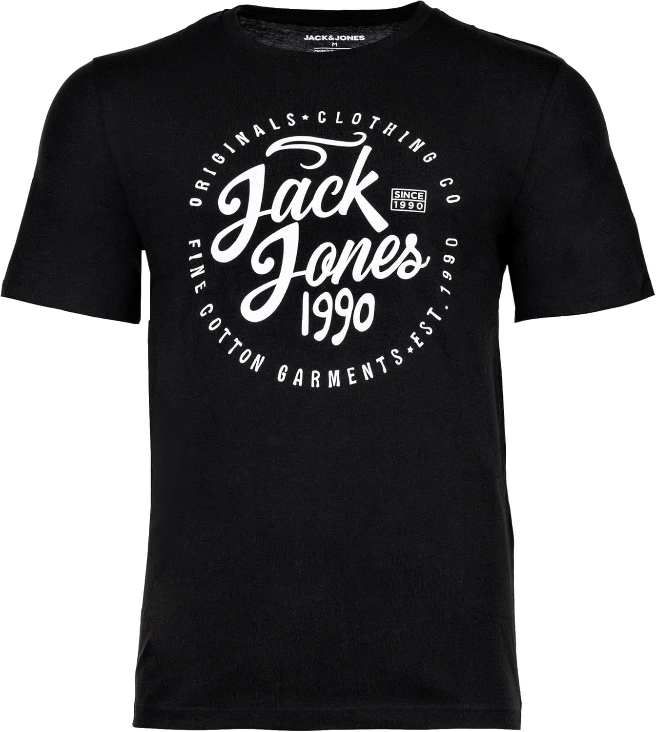 JACK & JONES Set of 5 Men's Cotton T-Shirts in Various Styles, Prints and Colours